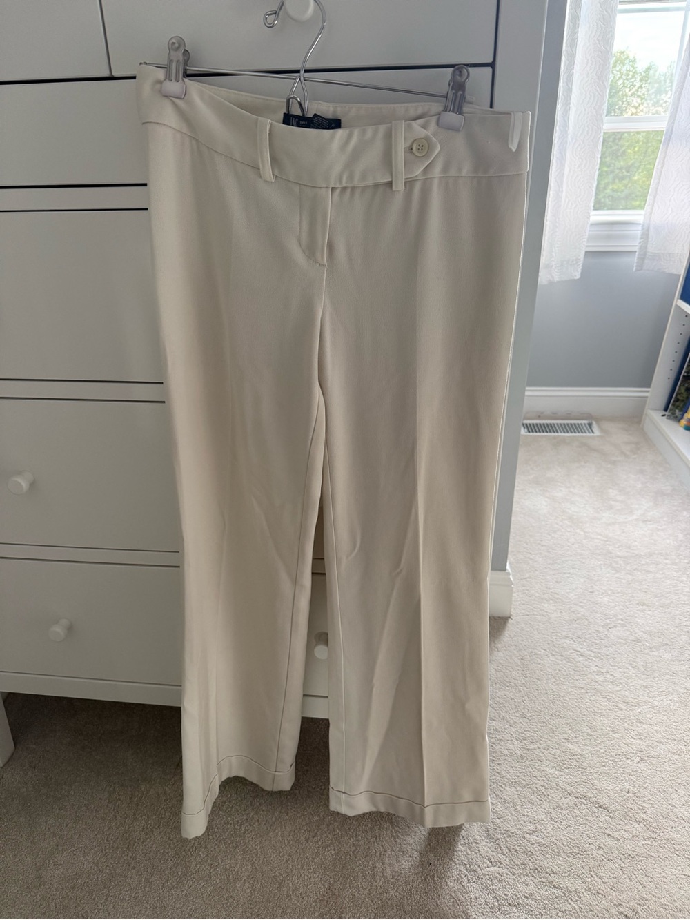 INC International Concepts Cream Wide-Leg Dress Pants